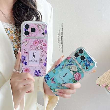イヴサンローラン iphone17/17promaxケース 綺麗 花柄 可愛いケース