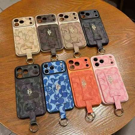 コーチ 風 iphone17/17promax携帯ケース レザー スマホベルト 落下防止