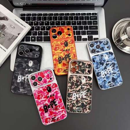 BAPE iphoneスマホケース エイプ iPhone17promax/17pro携帯ケース 猿人頭 迷彩柄