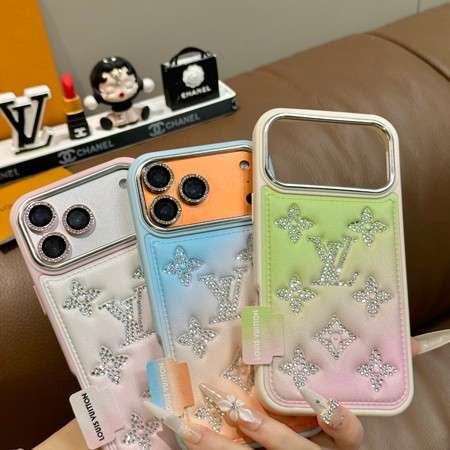 ルイヴィトン iphone17promax/17pro携帯ケース モノグラム レザー グラデーション マカロンケース 3色