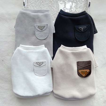 PRADA ペット用品 秋冬用 ペット服 ポケット付き 犬用tシャツ 防寒着