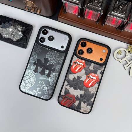 chrome hearts ホットスタンプ （シルバー ） アイホン 15プロ カバー