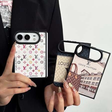 ルイビトン iphone duoケース 薄型 軽量 PUレザー 折りたたみ型 スマホケース レンズ保護