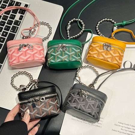 ショルダー 付き Airpods 5 ケース ブランド ゴヤール Airpods 5 第五世代 イヤホンケース レザー ミニ バニティバッグ型 レディース 女子 おしゃれ