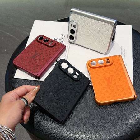 iPhone Duo 専用ケース ハイブランド ルイヴィトン iPhone duo 折りたたみケース レザー モノグラム ロゴ型押し 高品質 レンズ保護 フチ高設計対応 耐衝撃 傷防止