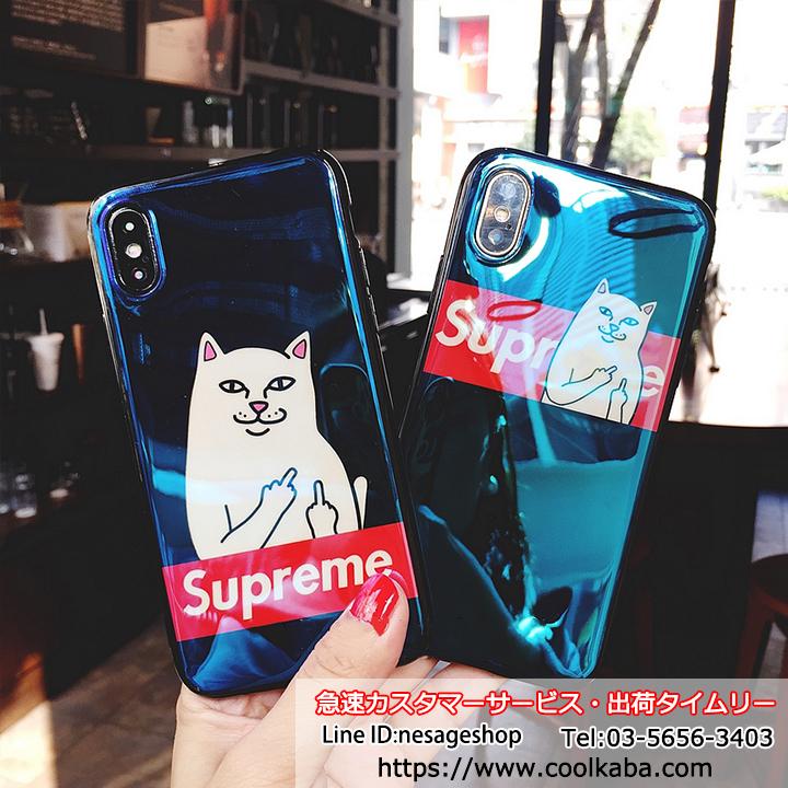 Supreme - supreme iPhone8ケース ブラック 夜光 SUPREME AAPE BY A BATHING APE コラボ iphonexケース