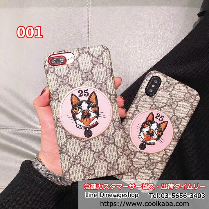 GUCCI アイフォンX 10ケース 犬