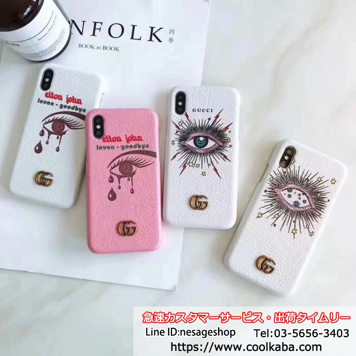グッチ iphoneXSケース 涙の目