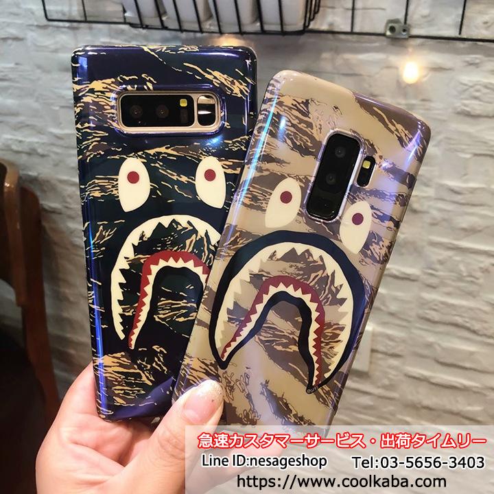 ギャラクシーS9 S9+ケース エーエイプ Galaxy S7エッジカバー AAPE オシャレ