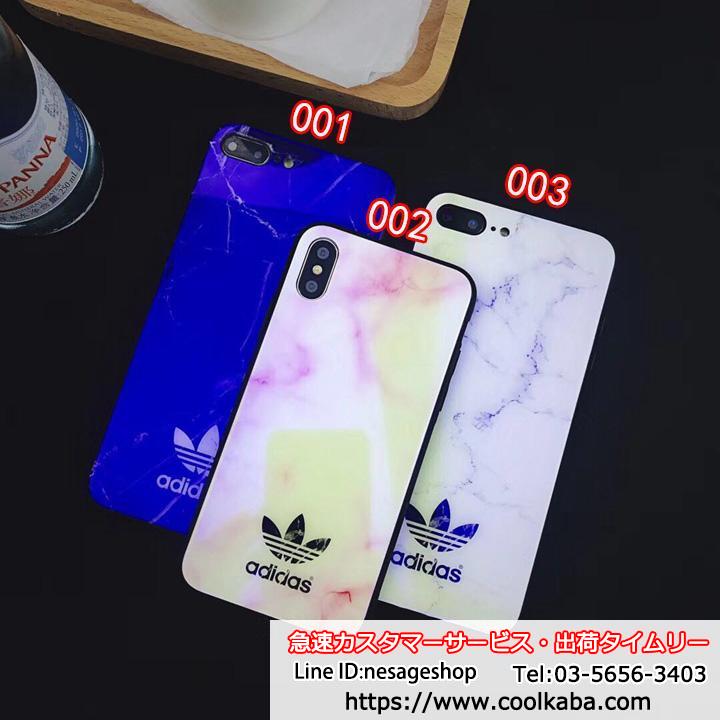 アディダス Iphonexs X Xrケース 大理石柄 背面ガラス Adidas Iphone Xs Maxカバー オシャレ感 運動ブランド