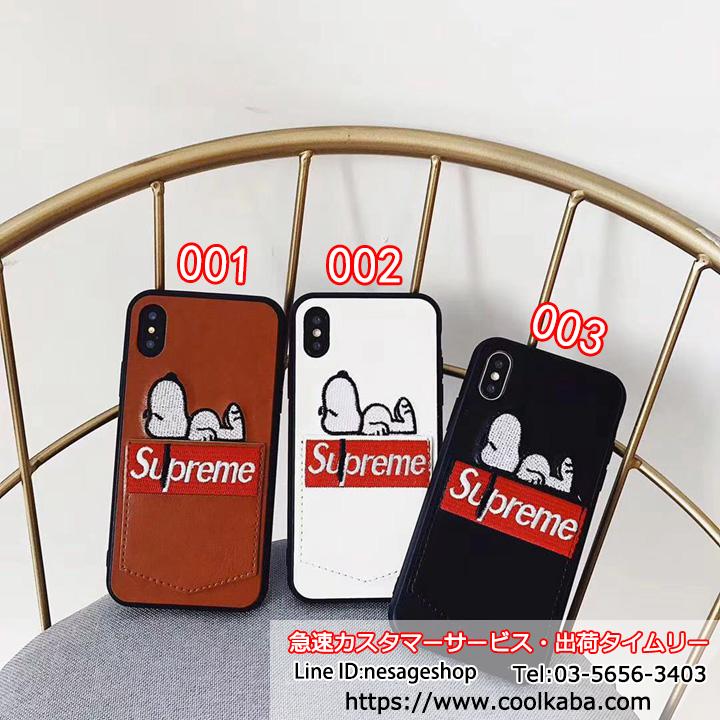 シュプリーム 刺繍犬 iPhone XSケース