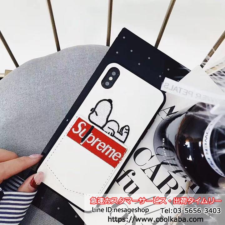 シュプリーム 刺繍犬 iPhone XSケース
