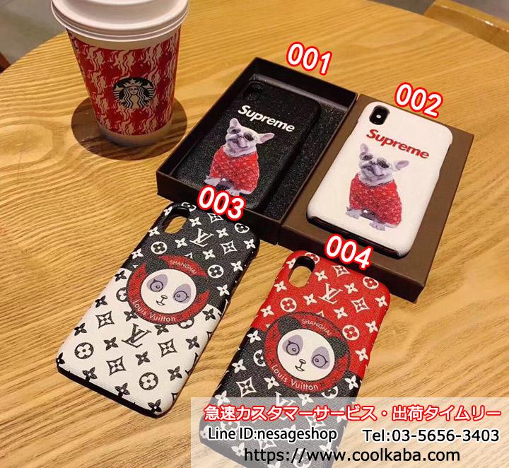 iPhoneX 犬ケース lv supreme