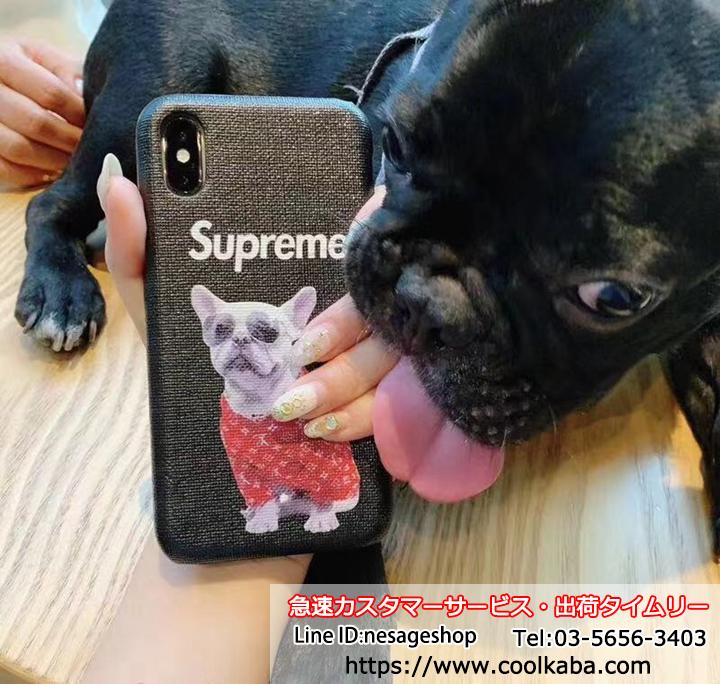 iPhoneX 犬ケース lv supreme