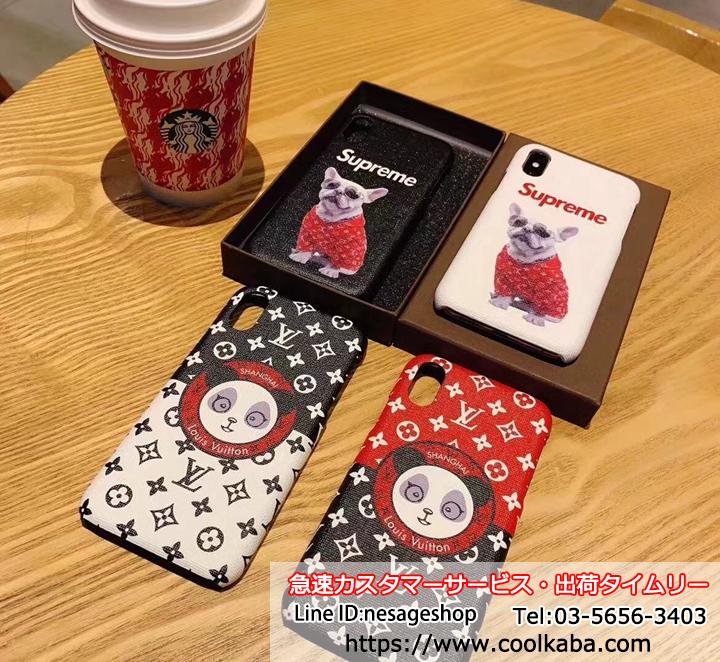 iphonexs かわいいケース シュプリームｘヴィトン