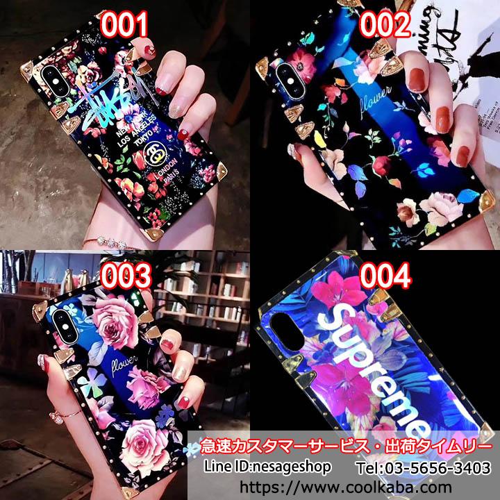 Stussy iPhoneX Xr 花柄ケース