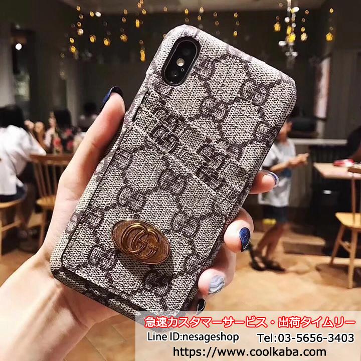 カード収納 iphone8/8 plusカバー グッチ