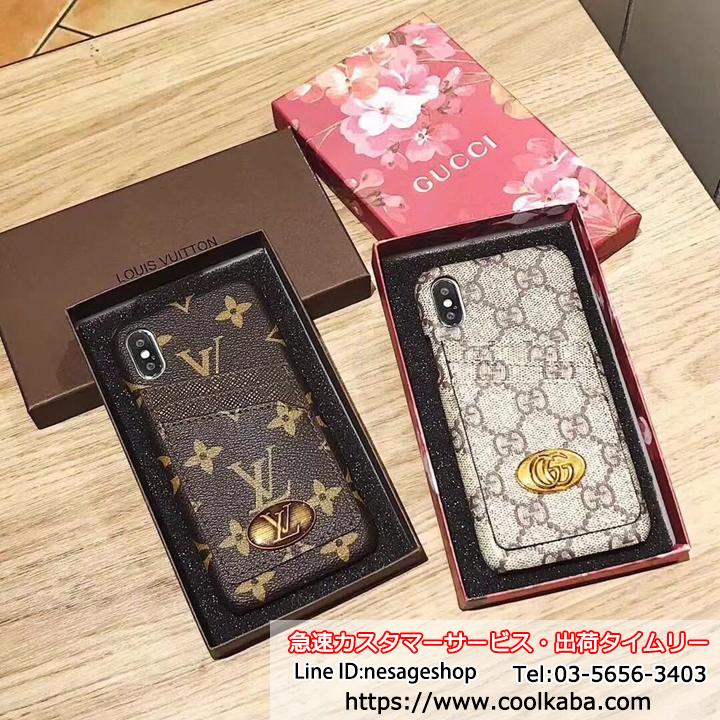 カード収納 iphone8/8 plusカバー グッチ