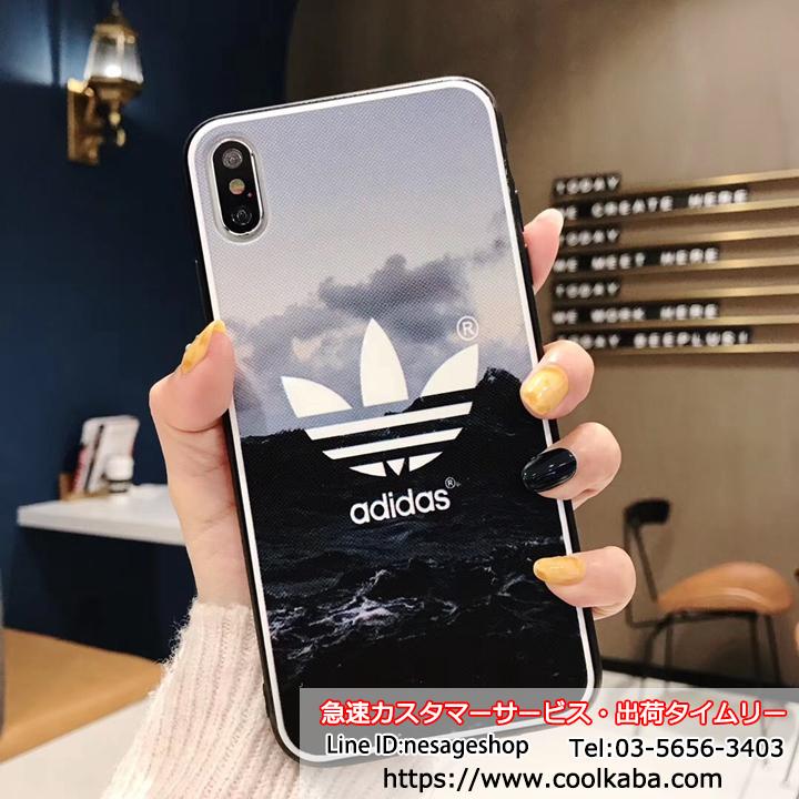 adidas iphonexr ケース 浮き彫り