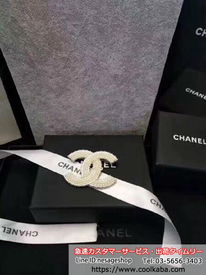 シャネル 真珠入れ ブローチ 高級感 パールブローチ CHANEL セレブ風 シルバー