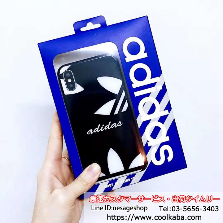 ガラス背面 adidas iphonexrカバー