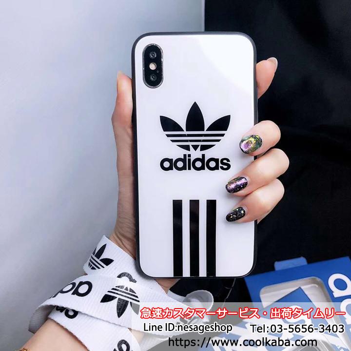 背面ガラス Adidasカバー iphone8