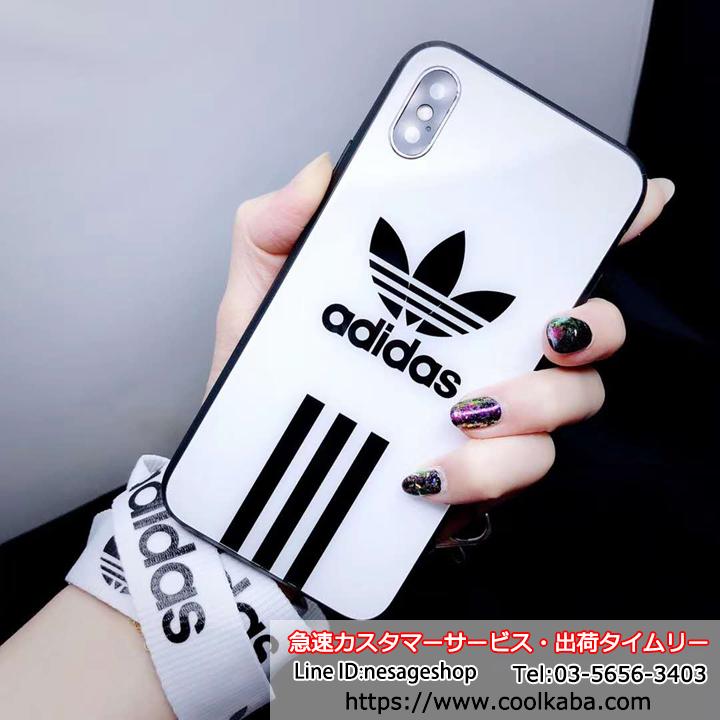 adidas iphonexr/xs max カバー ストラップ付き