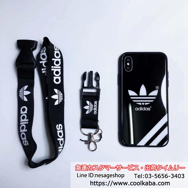 背面ガラス adidas アイフォンxsカバー