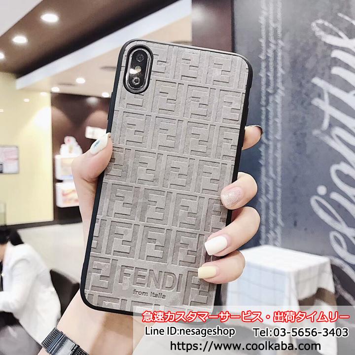 Fendi iphonex/8 plusケース エンボス