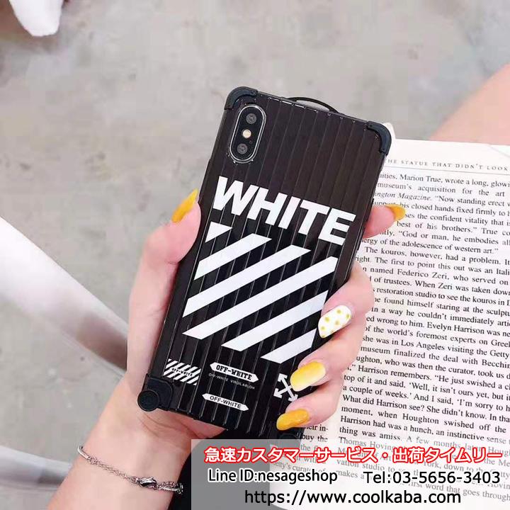 曲面柄 iphonexr ケース offwhite