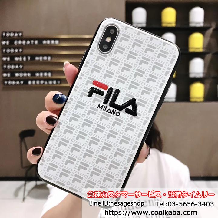 浮き彫り iphone8plusカバー fila