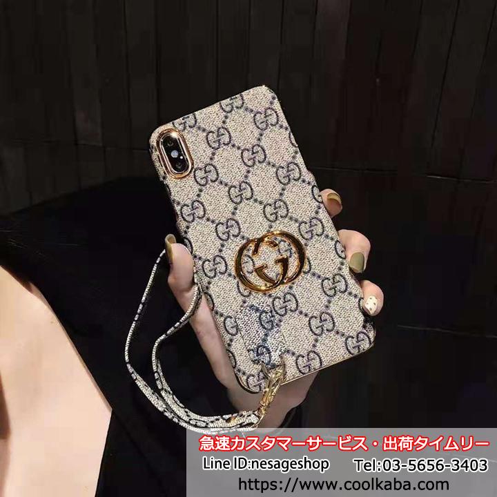 Gucci アイフォンxs maxケース ジャケット型 グッチ iPhoneXS/X/11 Pro ケース ストラップ付き iPhone8