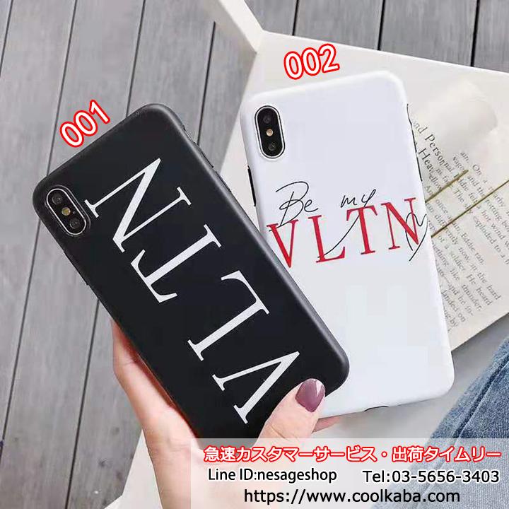 ヴァレンティノ IPHONE XS MAXケース 英字 ヴァレンティノ iphone8plusケース 英字マーク