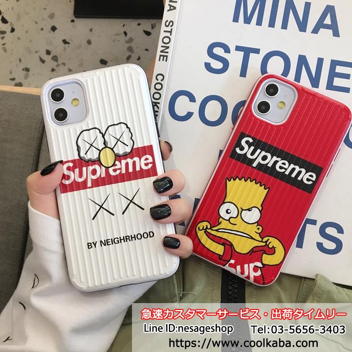 シュプリームとシンプソンズ Iphone11 Pro Maxケース パロディ Iphone Xr Xsmax 8 Plusカバー Supreme