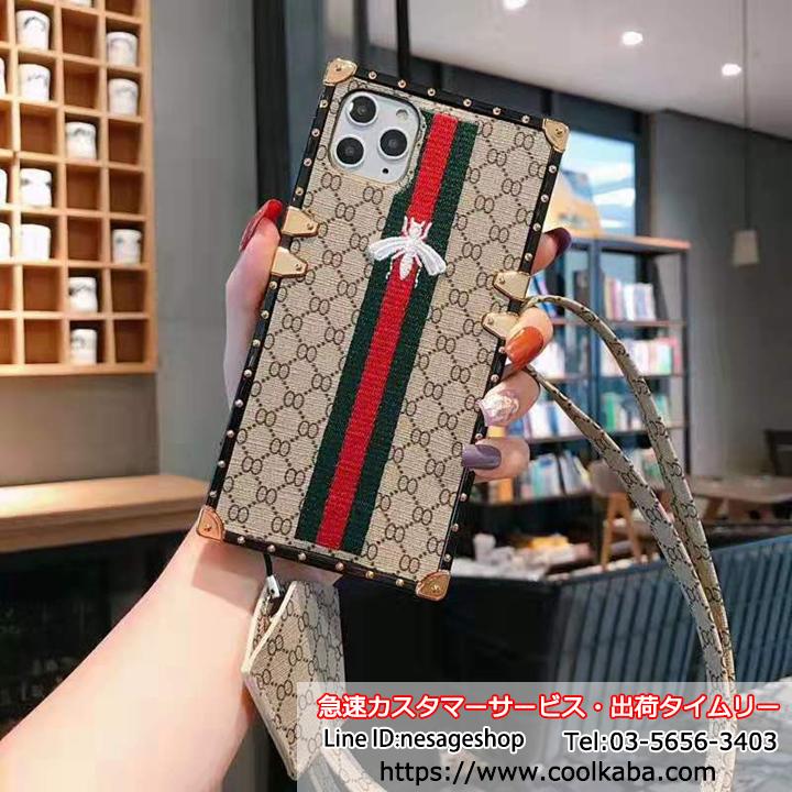 Gucci アイフォン11 proケース 刺繍ミツバチ