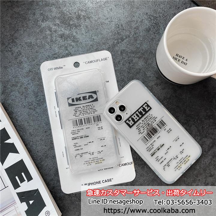英字プリント 側面ロゴ iPhone11 pro max携帯カバーoff white