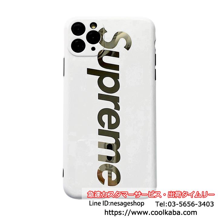 SUPREME iPhone11 Pro Max ケース メッキログ シュプリーム iPhone11/11 Pro カバー ソフト アイフォン