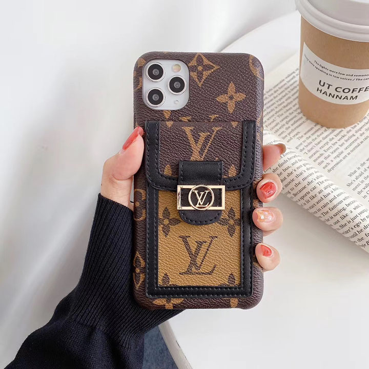 LV iPhone12 ケース  金具ロゴ付き 小銭入れ