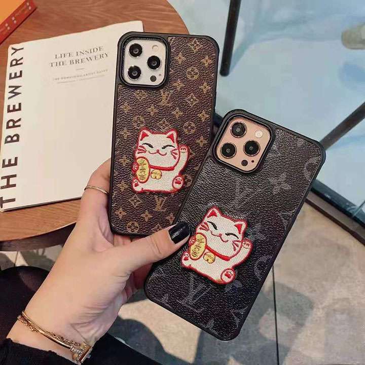 ルイヴィトン幸運な猫柄刺繍iphone12ケース