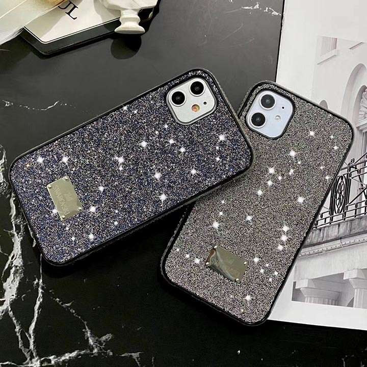 iPhone 7Plus ケース 金具ロゴ付き Swarovski