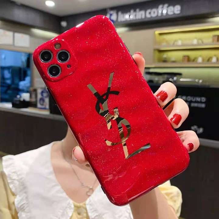 YSL 大きいロゴ模様 iphone12mini/12pro携帯ケース