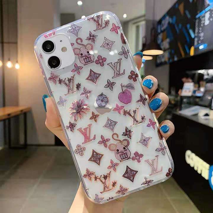 LV iPhone12 ケース TPU製キラキラ