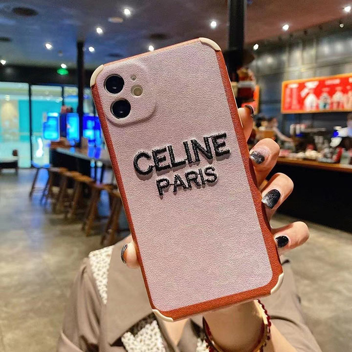 iPhone 12 pro刺繍Celine携帯ケース