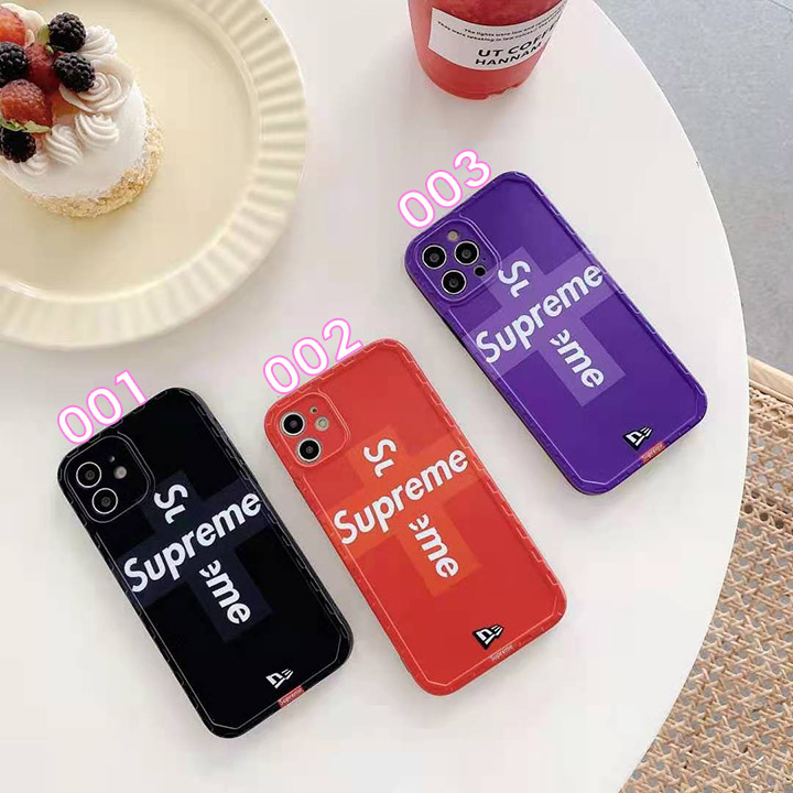 Supremeブランド英字プリント付きiphone12ケース