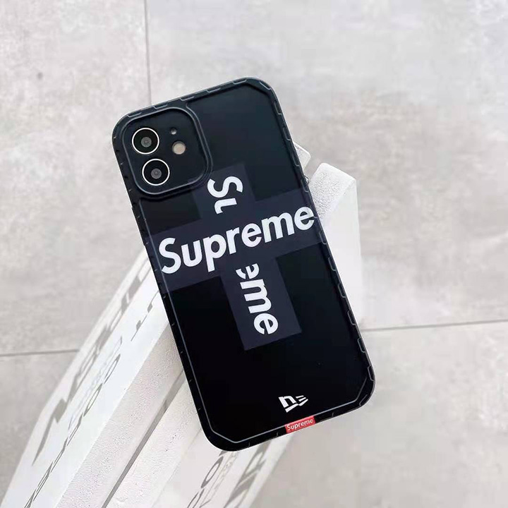 Supremeブランド英字プリント付きiphone12ケース