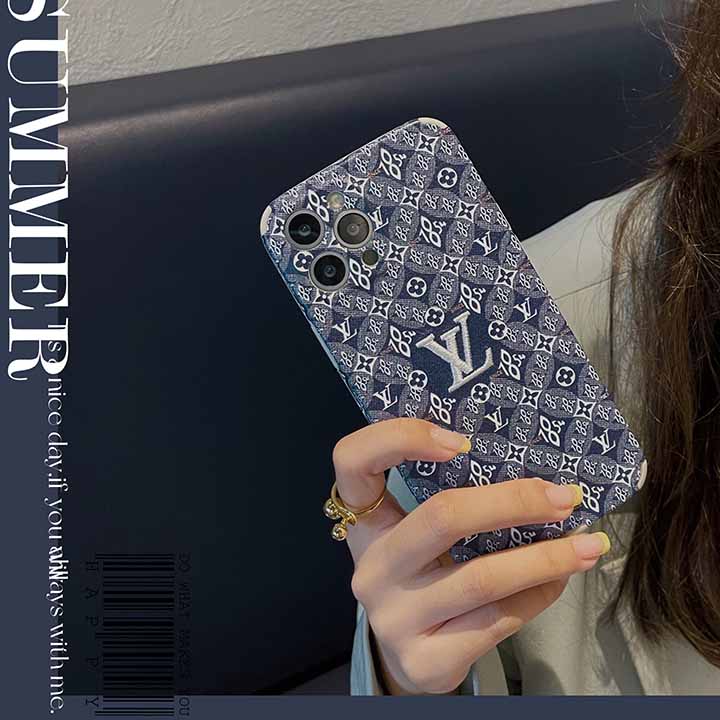 LV カバー アイフォーン12プロマックス 刺繍