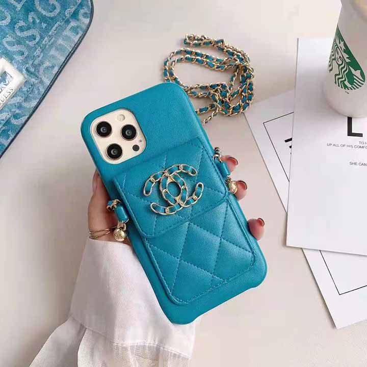 chanel iphone15 plusケース チェーン付き