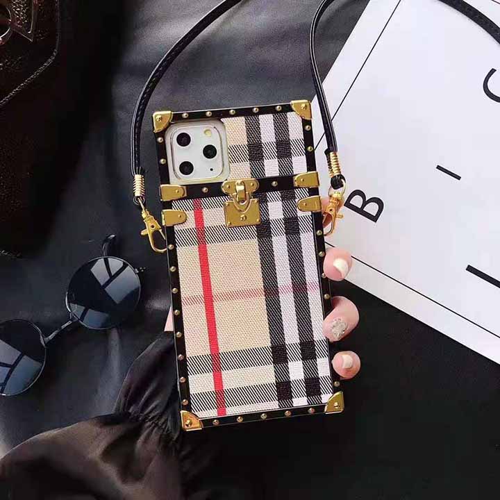 アイフォン xr/xs/xs max burberry 保護ケース 刺繍