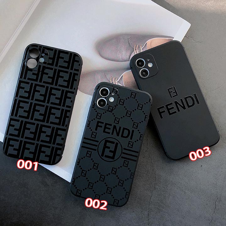 アイホンx黒 ブラック保護ケースFendi