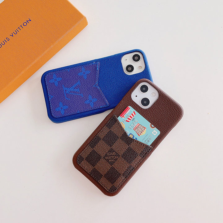  LV iPhone 13ケース レザー ロゴ付き